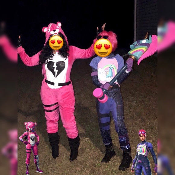 fortnite other fortnite cuddle team leader costume adult sm md - cuddle team leader fortnite onesie